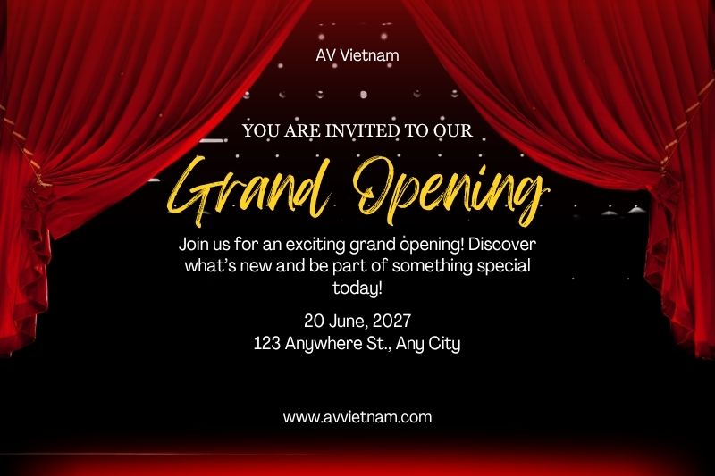 grand opening invitation card designs