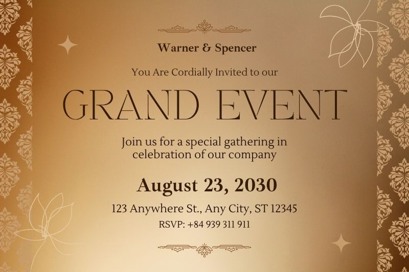 Classic & formal invitation