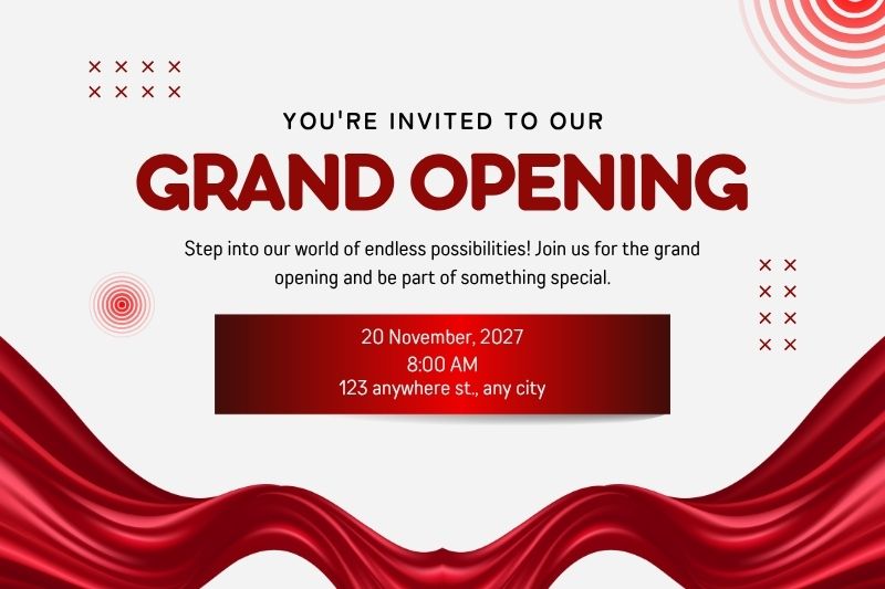 grand opening invitation card designs