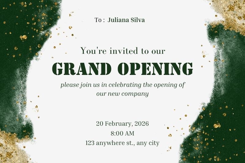 grand opening invitation card designs
