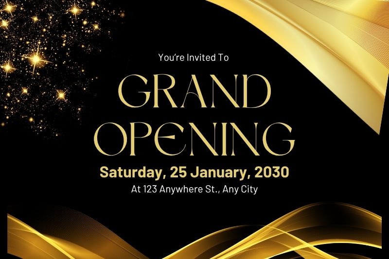 grand opening invitation card designs
